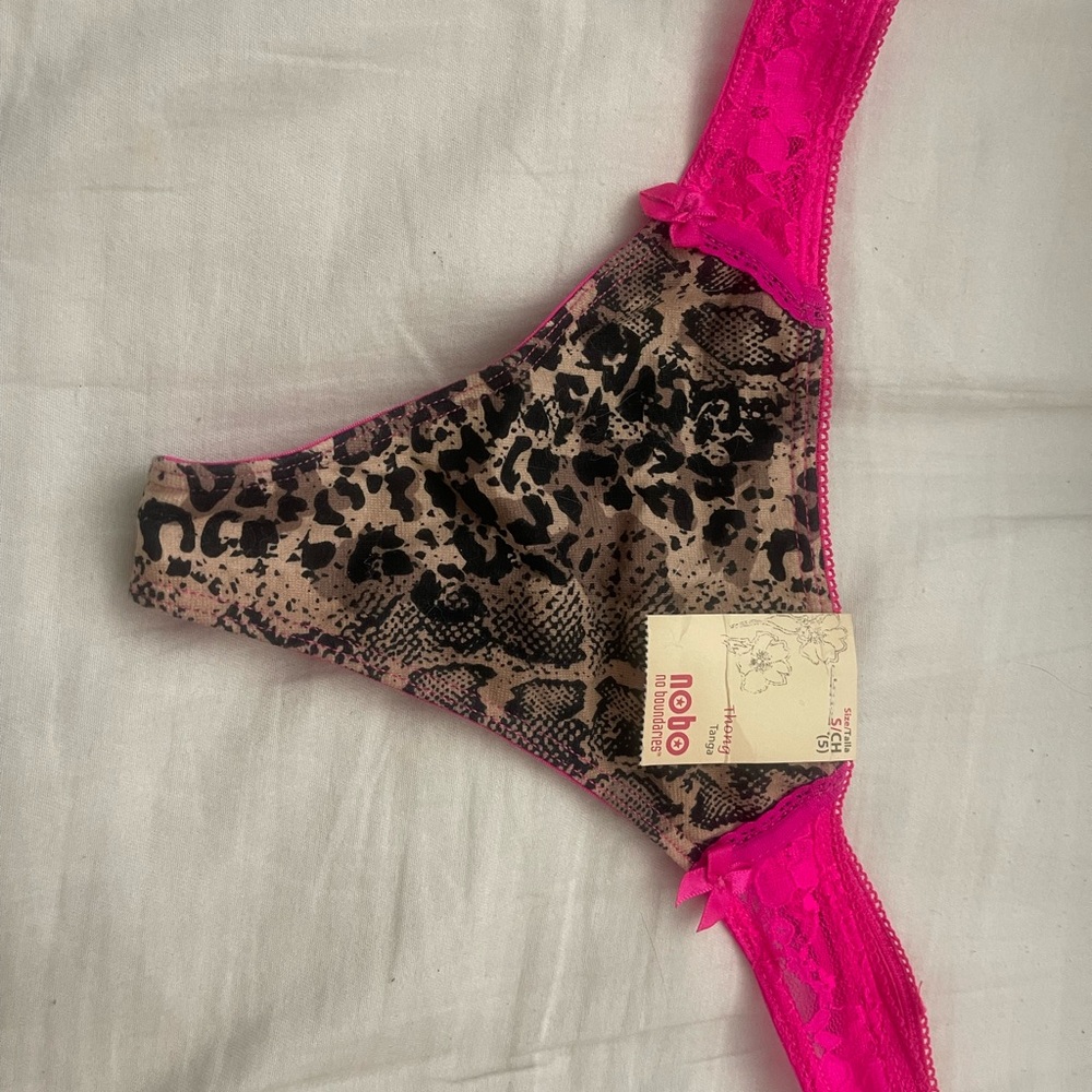No Boundaries Pink and Leopard Print Panties